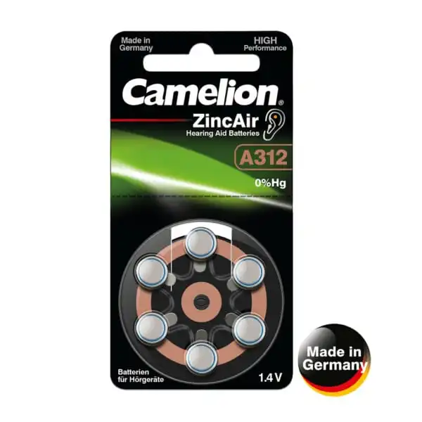 camelion a312 zl 312 bp6 made in germany