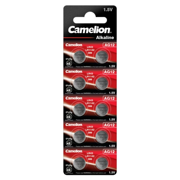 camelion alkaline ag12 lr43 lr1142 386 bp10