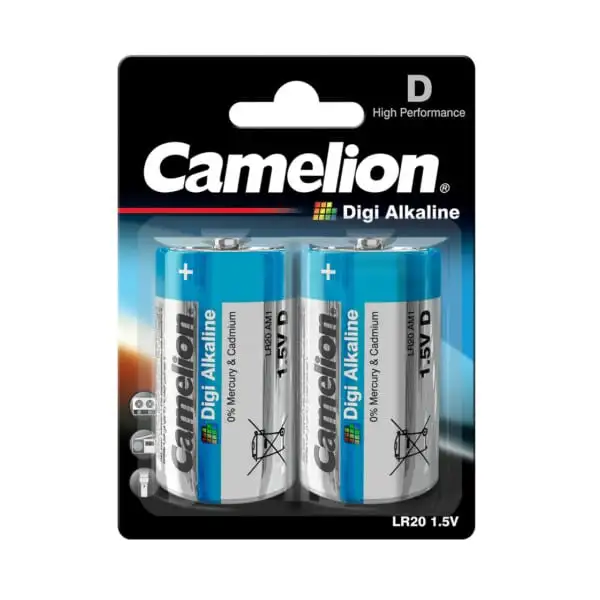 camelion digi alkaline d lr20 bp2