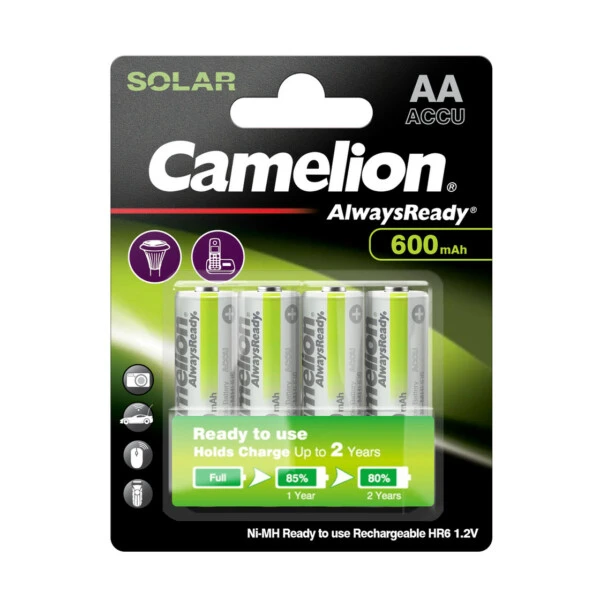 camelion ni mh always ready hr6 aa 600mah bp4