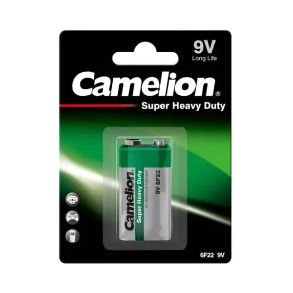 camelion super heavy duty gruen 9v block 6f22 bp1