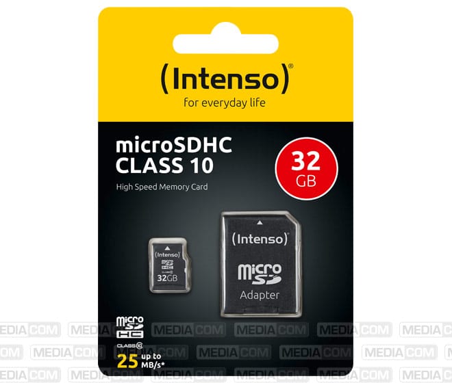 MicroSDHC Card 32GB, Class 10 Von Intenso | Batterien Shopping